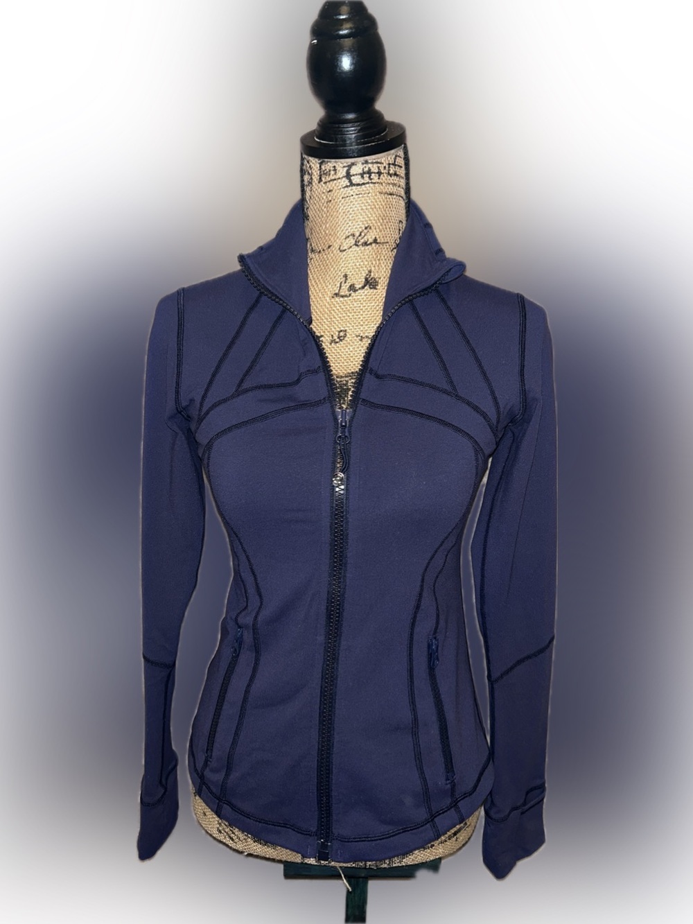 Lululemon Define Deep Navy Blue Zip Up Fitted Atheltic Yoga Gym Preppy Jacket 6